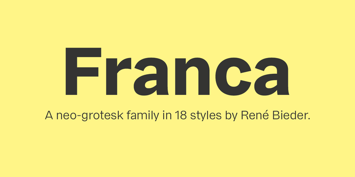 Example font Franca #1