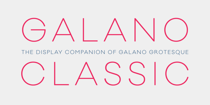 Example font Galano Classic #1