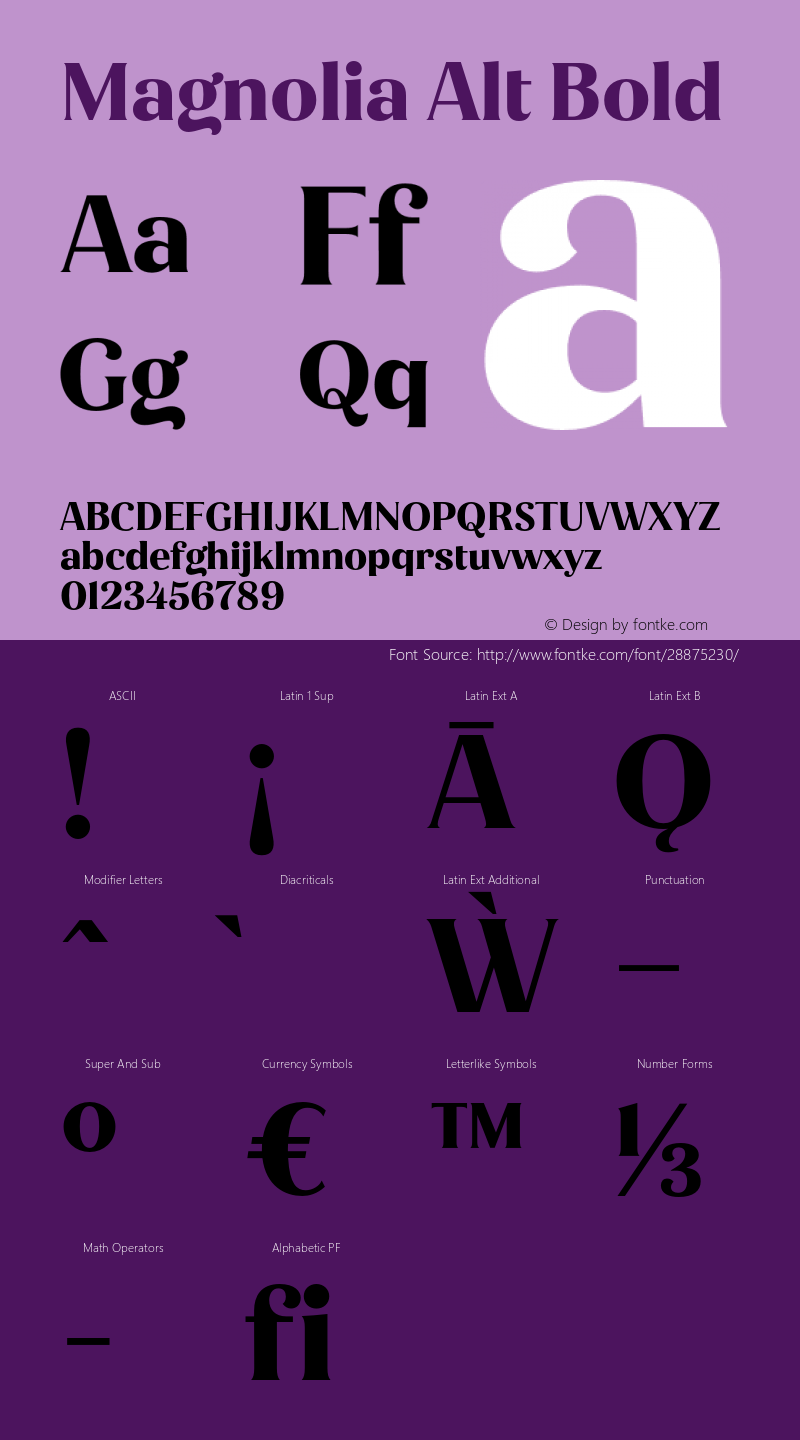 Example font Magnolia #1