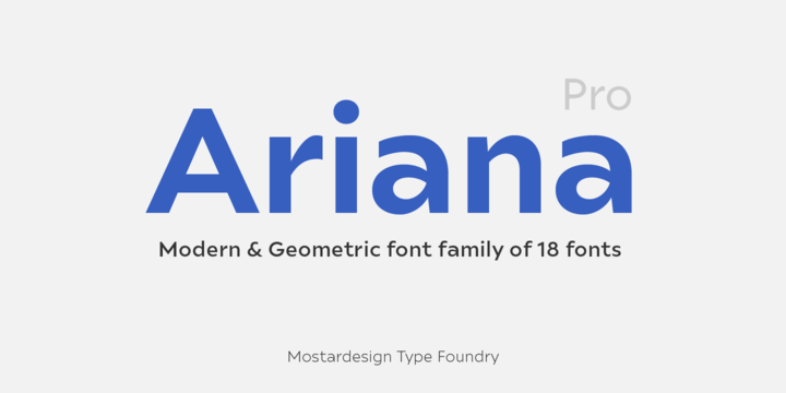 Example font Ariana Pro #1