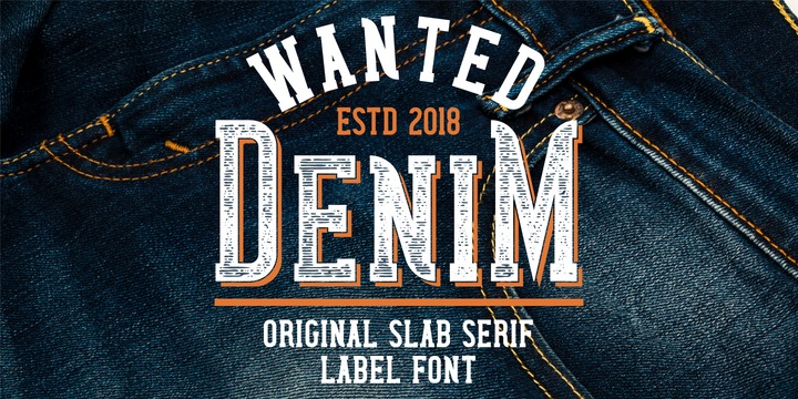 Example font Wanted Denim #1