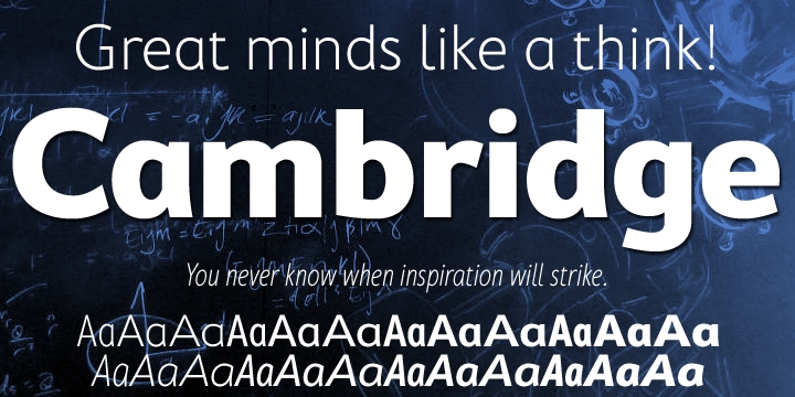 Example font Cambridge #1