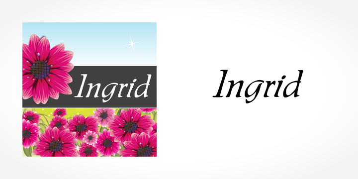 Example font Ingrid #1