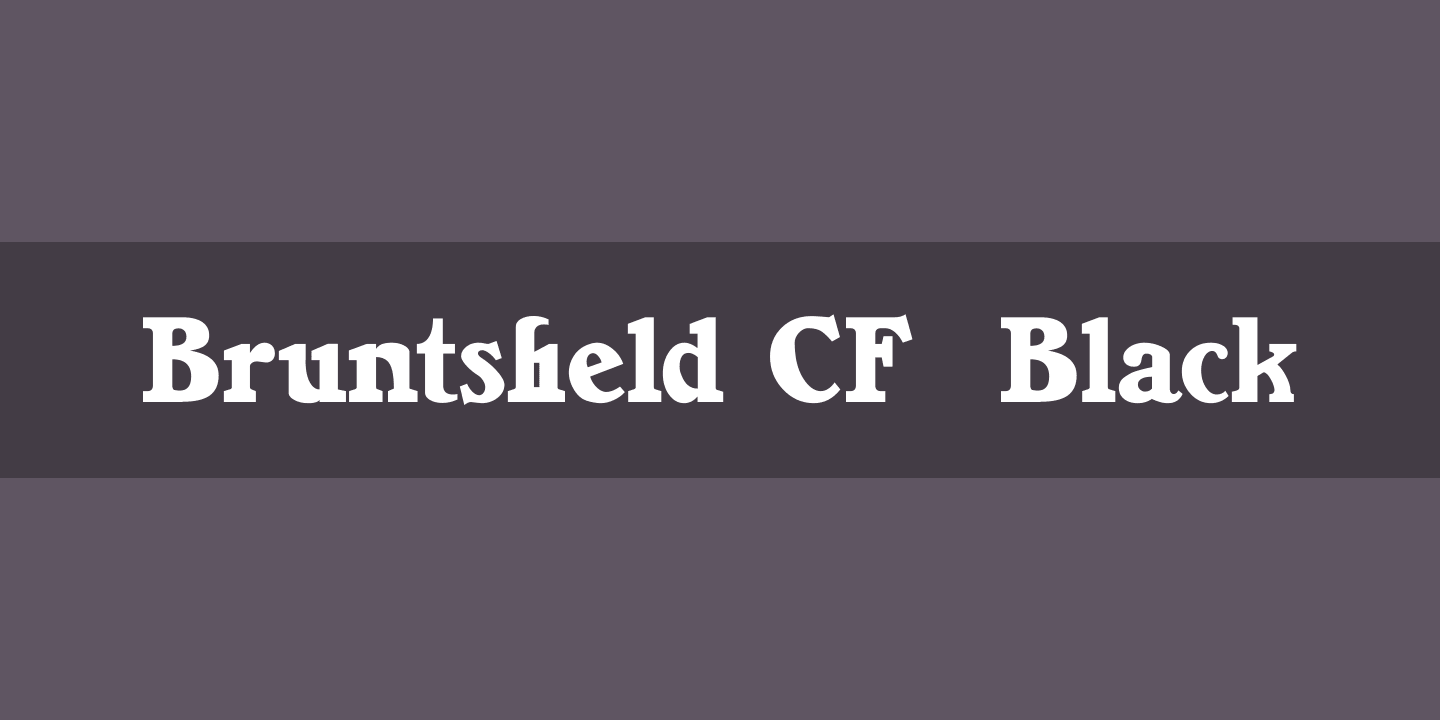 Example font Bruntsfield CF #1