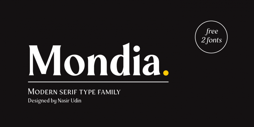 Example font Mondia #1