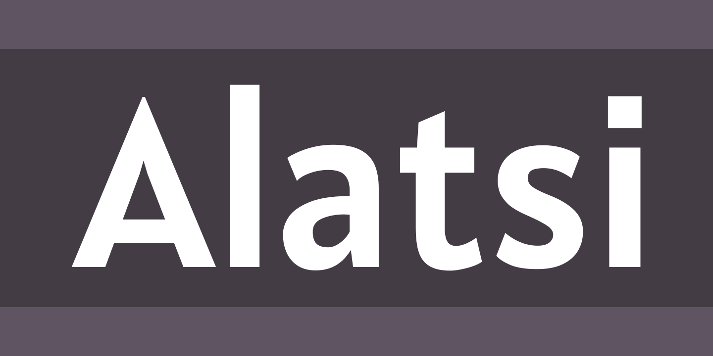 Example font Alatsi #1
