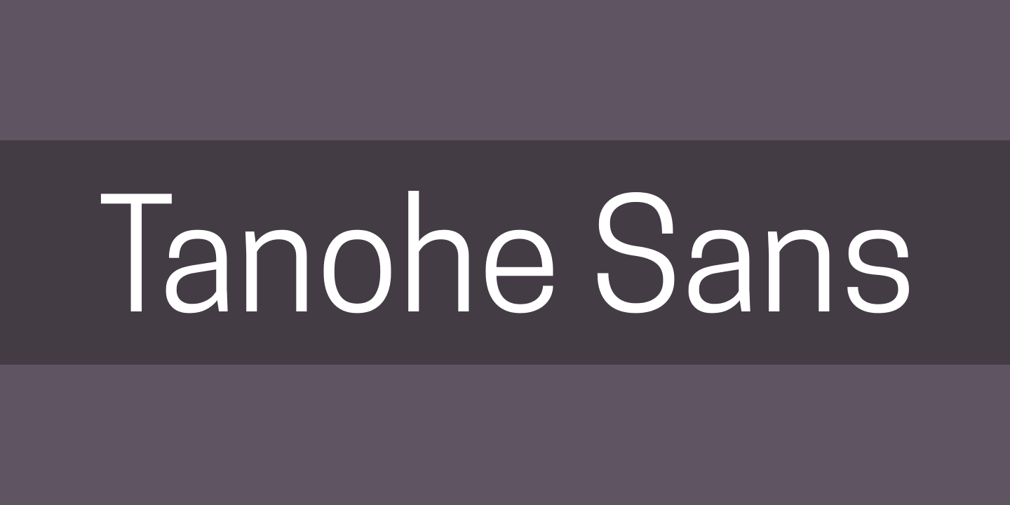 Tanohe Sans Font
