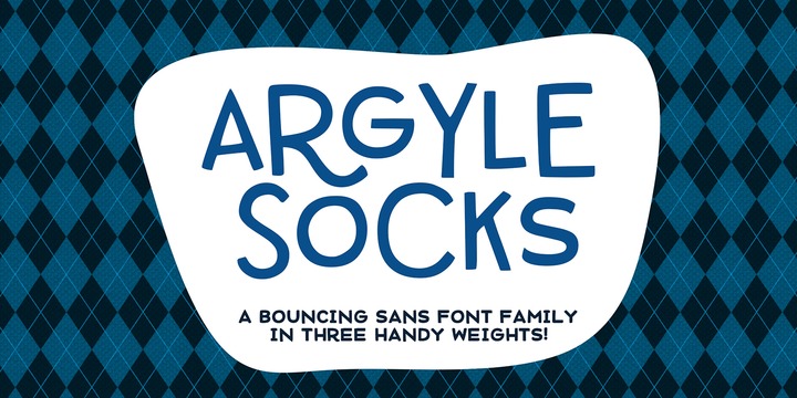 Example font Argyle Socks #1