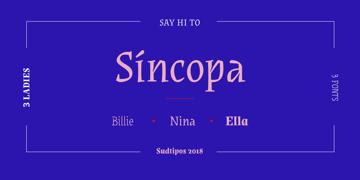 Example font Sincopa #1