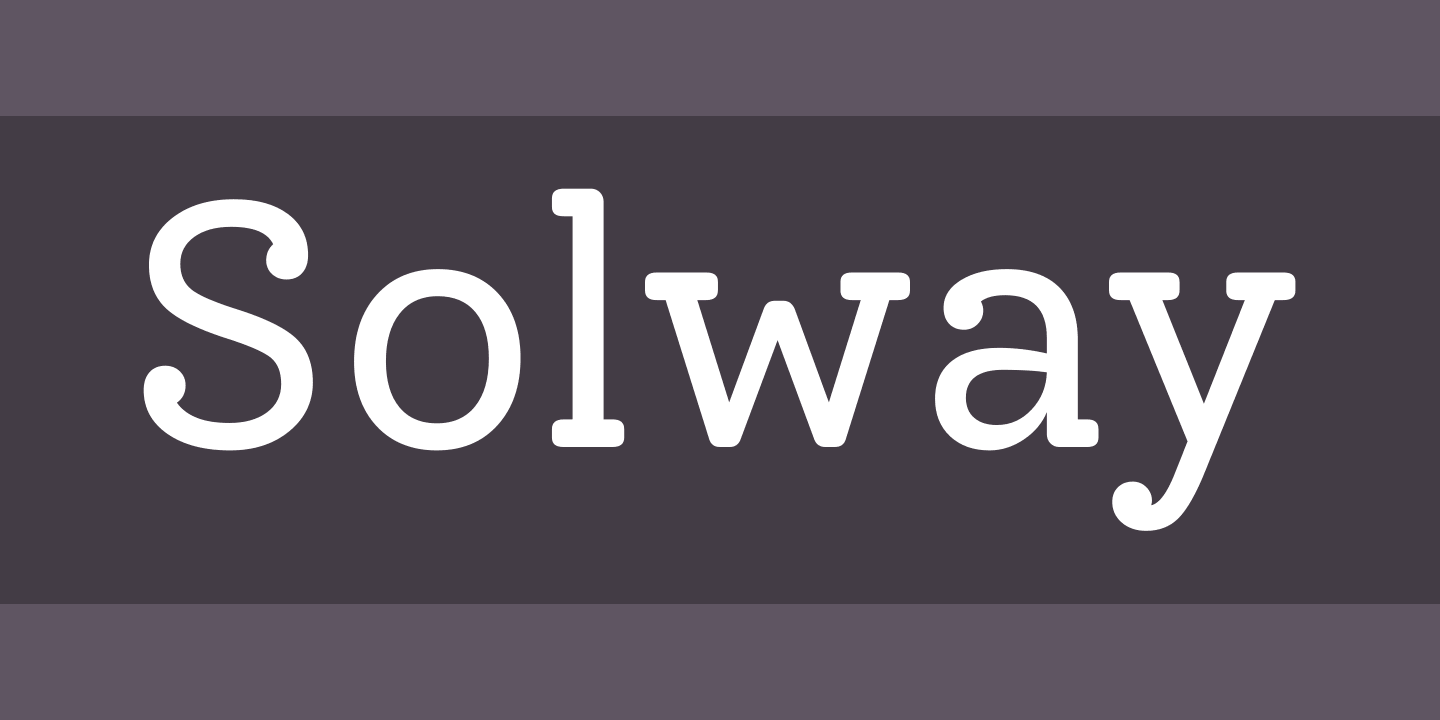 Example font Solway #1