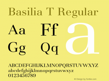 Example font BasiliaT #1
