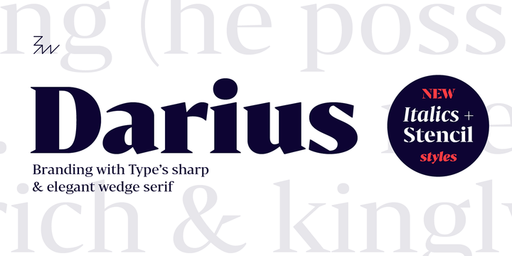Example font Bw Darius #1
