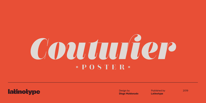 Example font Couturier Poster #1
