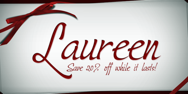 Example font Laureen #1