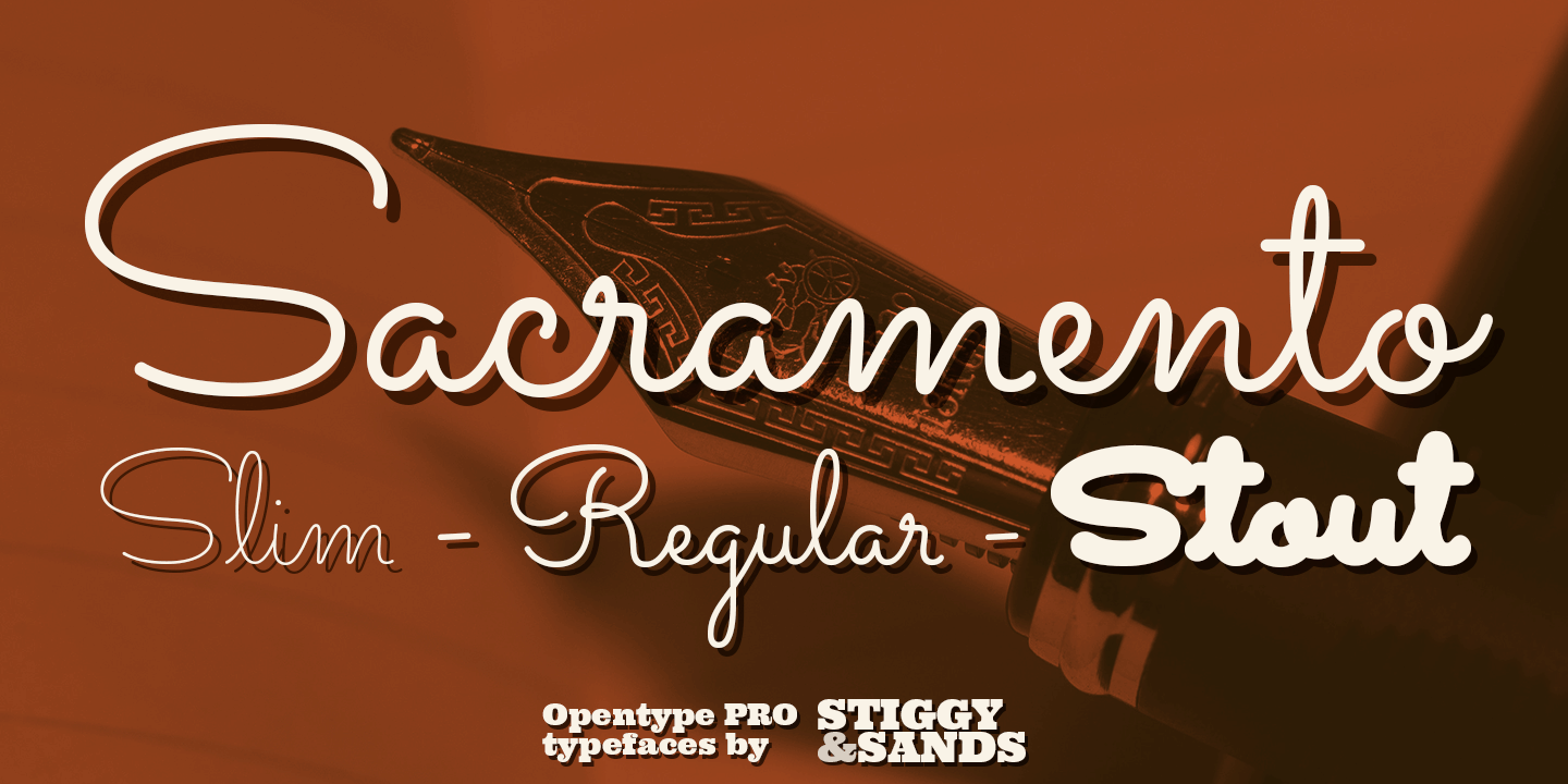 Example font Sacramento Pro #1