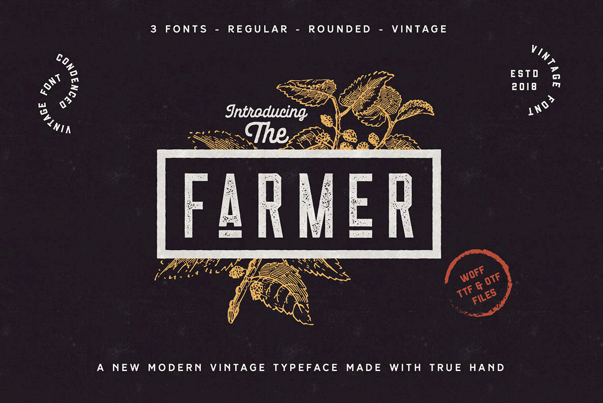 Example font The Farmer Textured #1