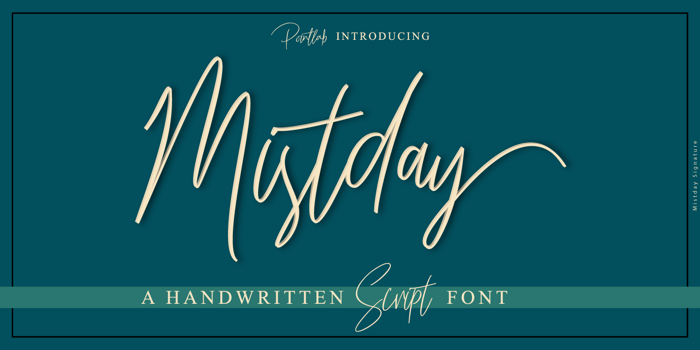 Example font Mistday Script #1
