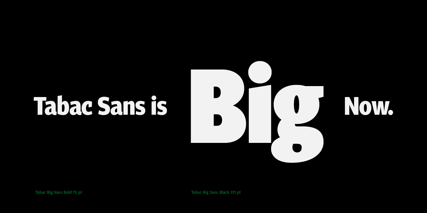 Example font Tabac Big Sans #1