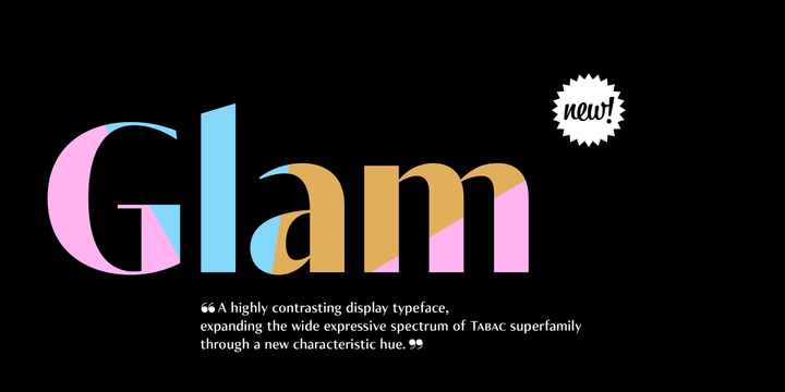 Example font Tabac Glam #1
