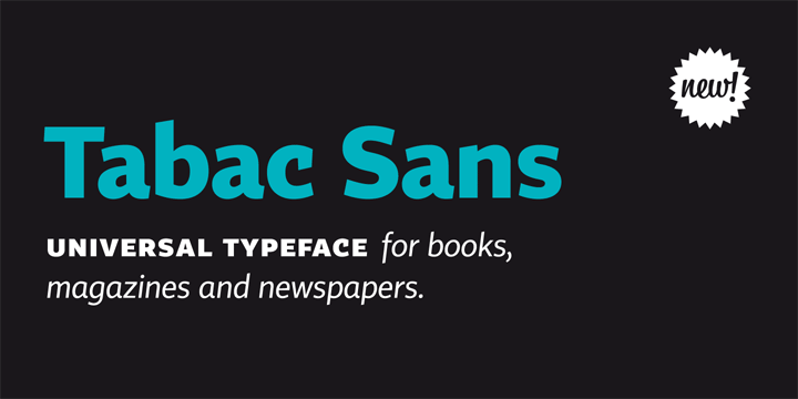 Example font Tabac Sans #1