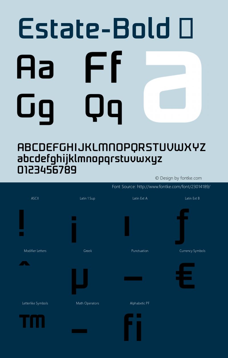 Example font Estate #1