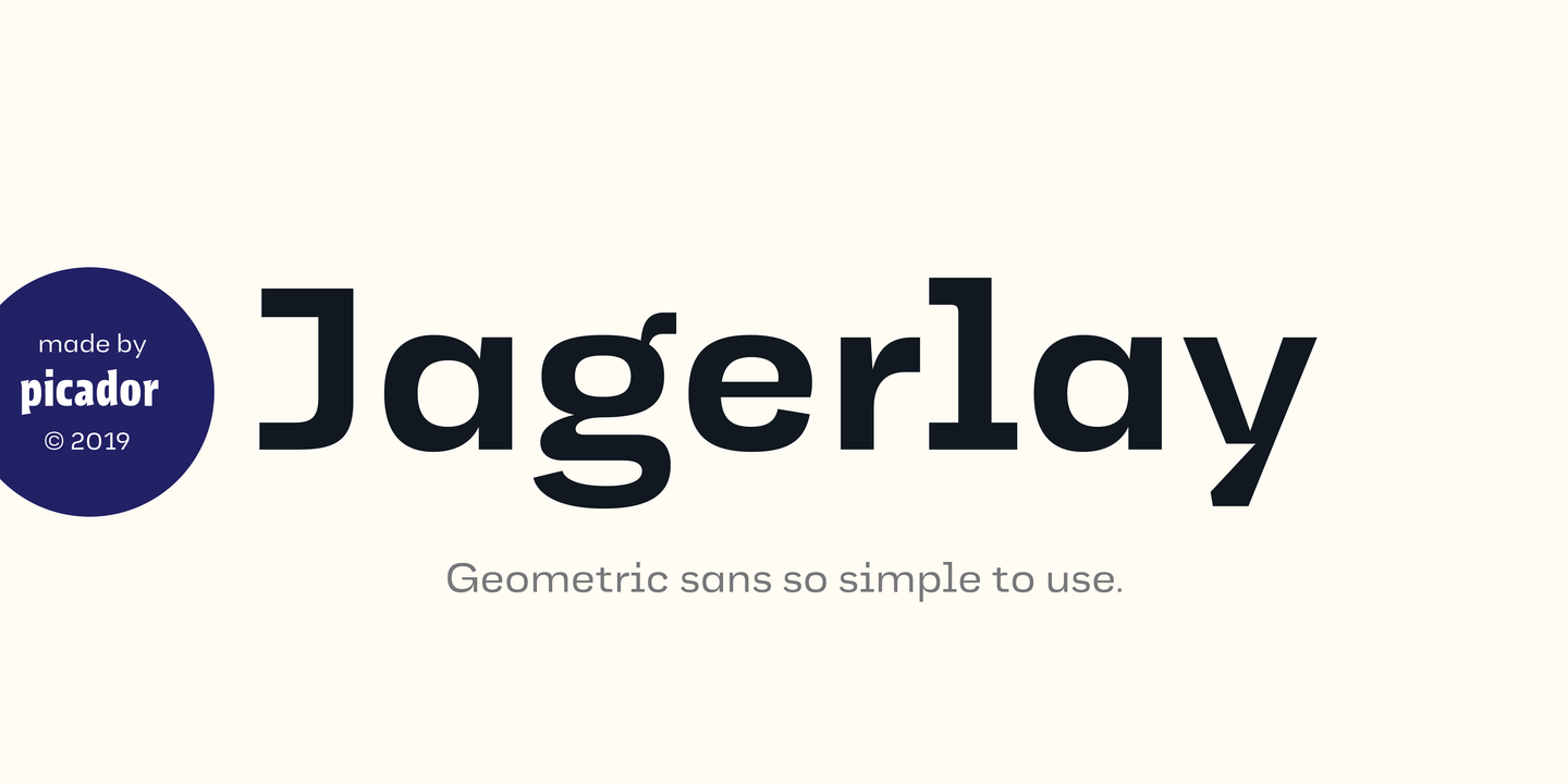 Example font Jagerlay #1