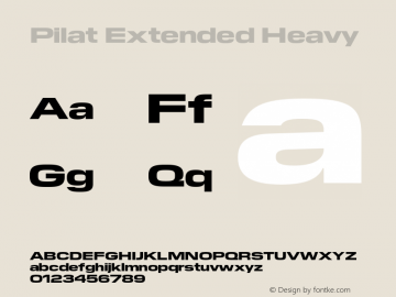 Example font Pilat Extended #1
