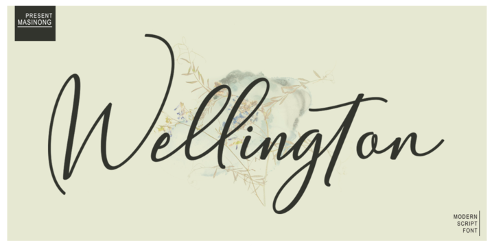 Example font Wellington #1