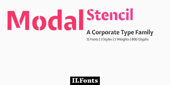 Modal Stencil Font