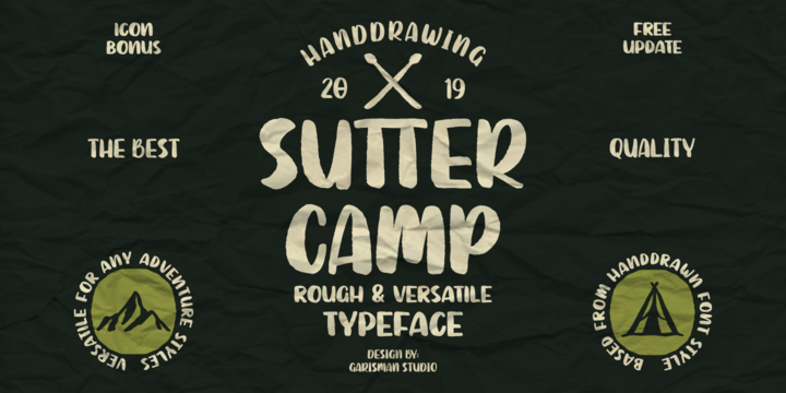 Example font Sutter Camp #1