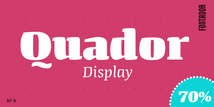 Example font Quador Display #1