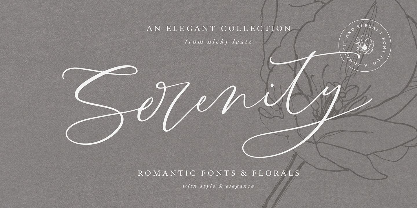 Example font Serenity Script #1