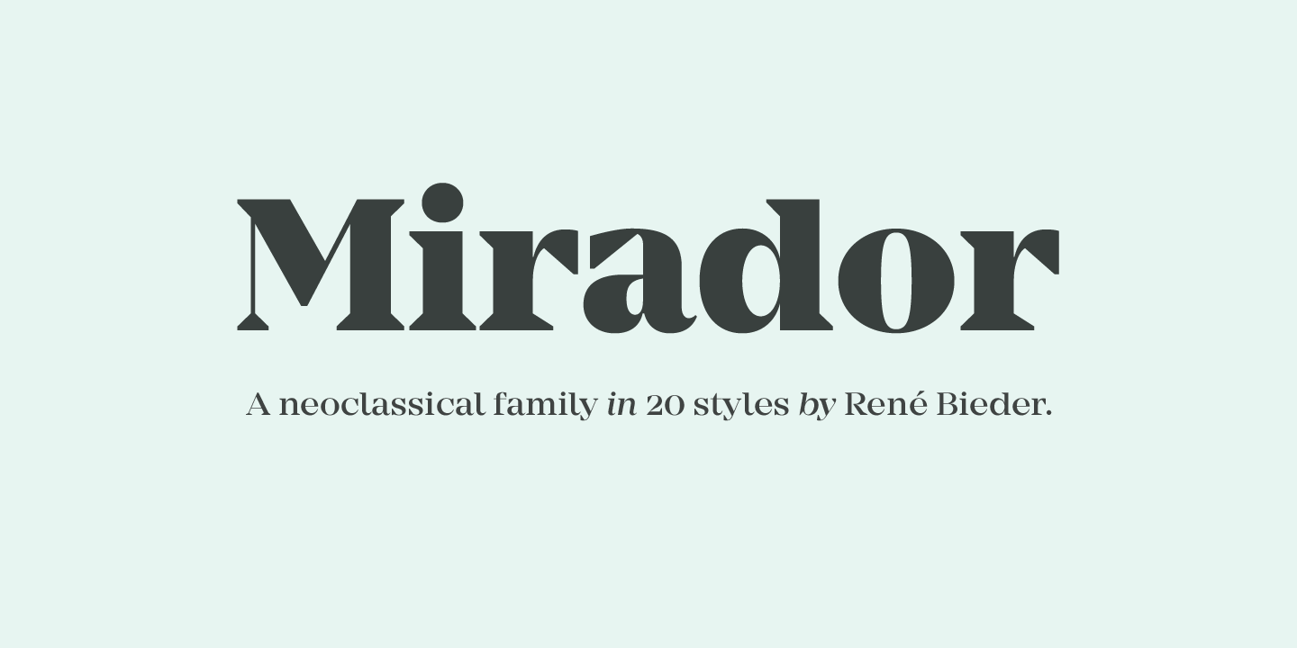 Mirador Font
