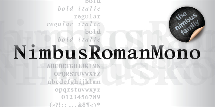 Nimbus Roman Mono Font