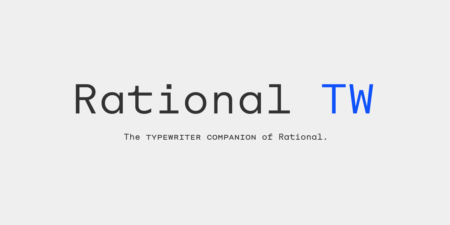 Rational TW Font