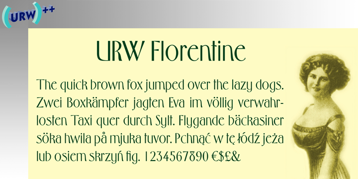 Example font Florentine #1