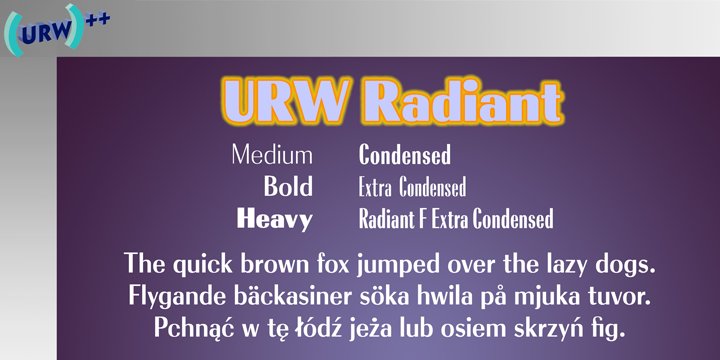 Example font RadiantRR #1