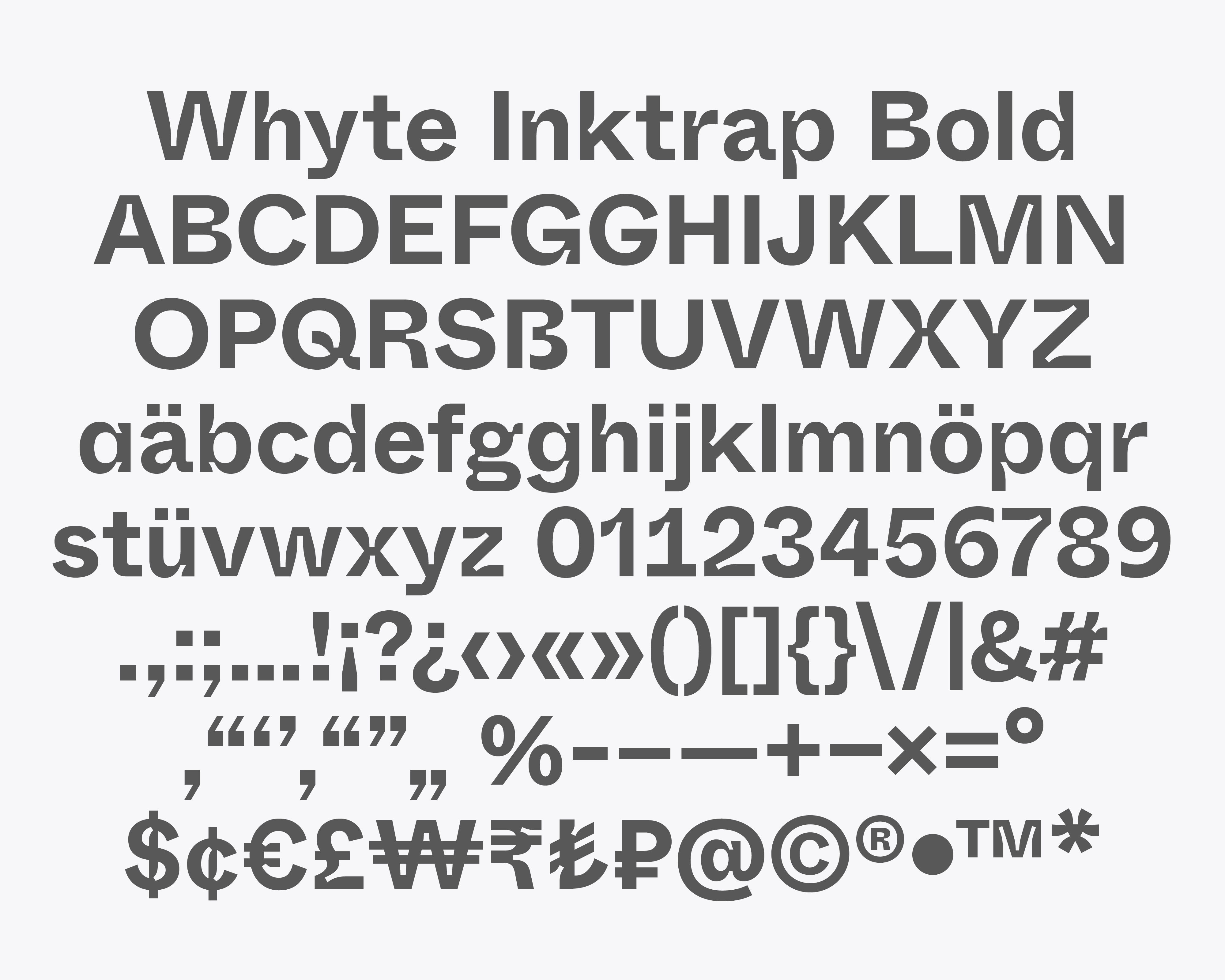 Example font Whyte Inktrap #1