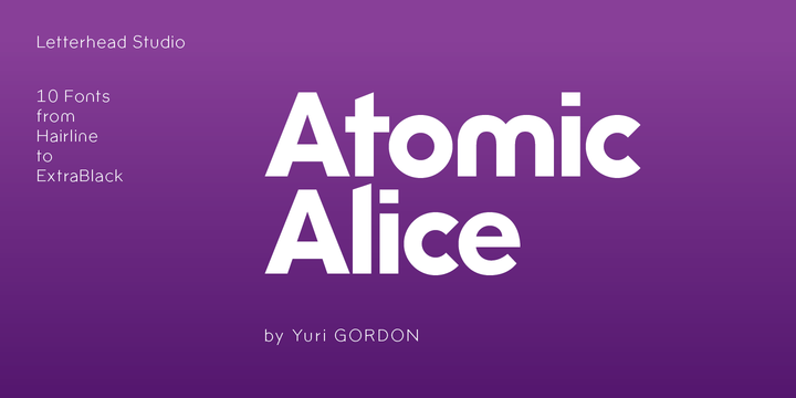 Example font Atomic Alice #1