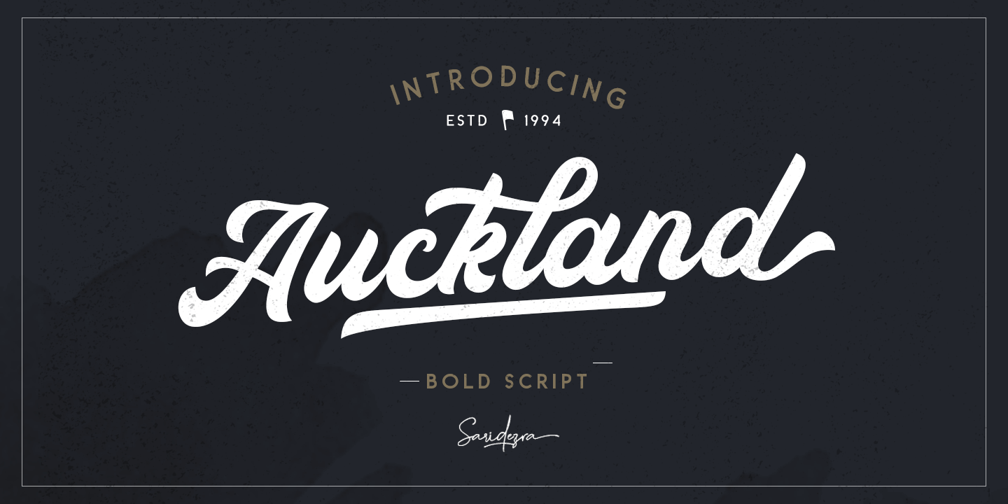 Example font Auckland Script #1