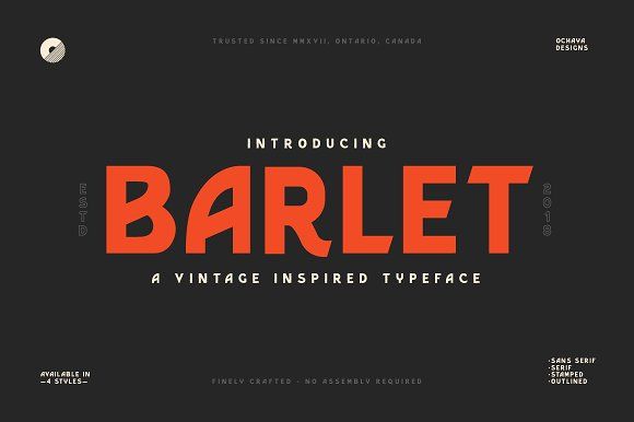 Example font Barlet #1