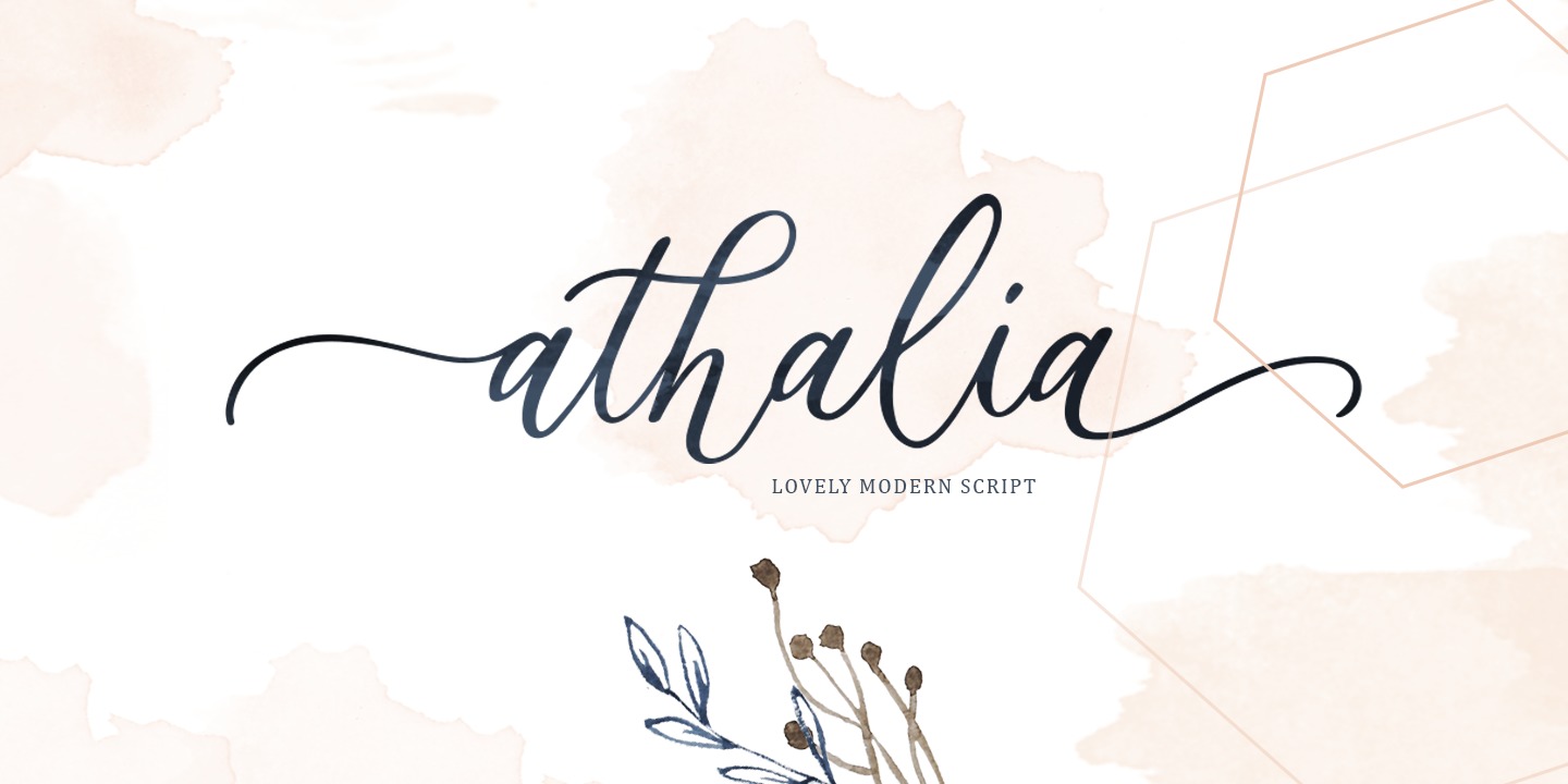 Example font Athalia Script #1