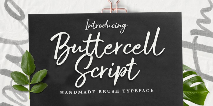 Example font Buttercell Script #1