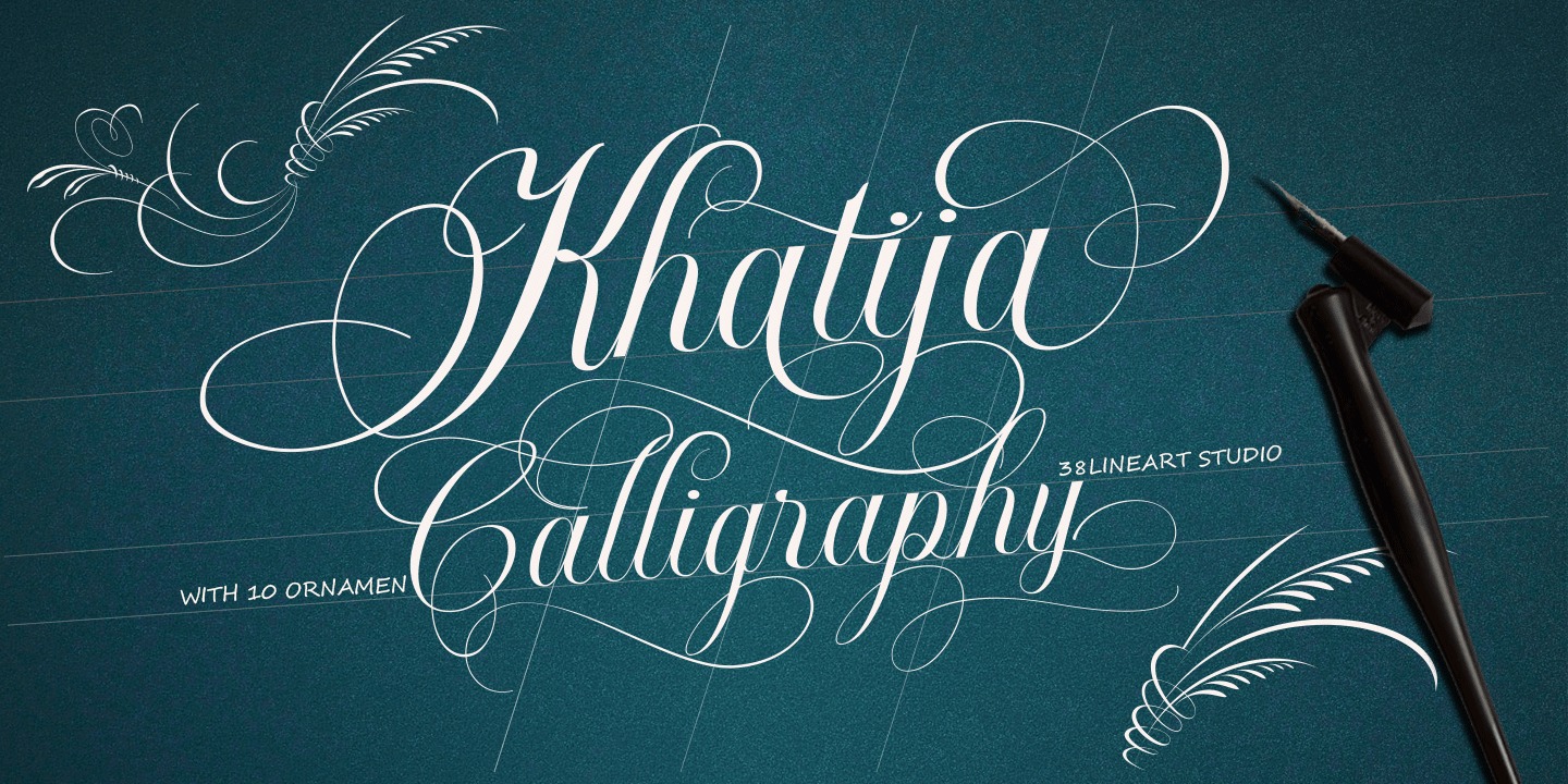 Example font Khatija Calligraphy #1