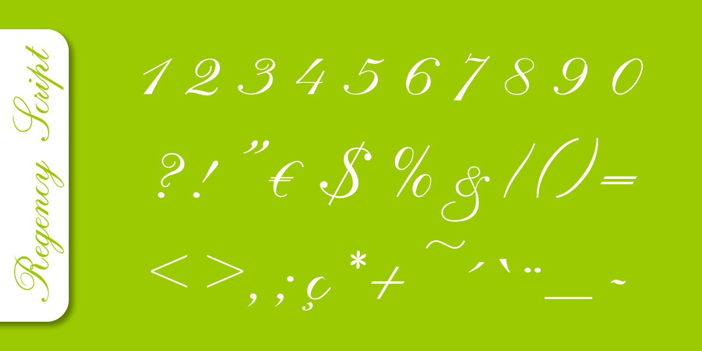Regency Script Font