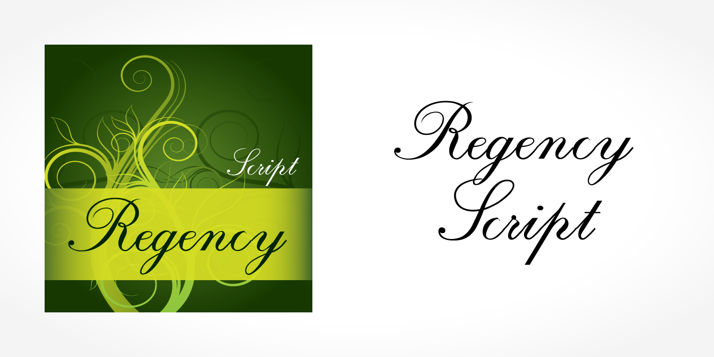 Example font Regency Script #1