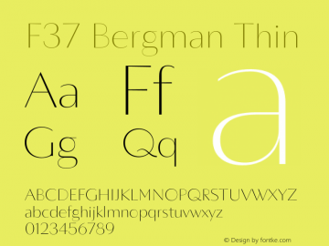 F37 Bergman Font