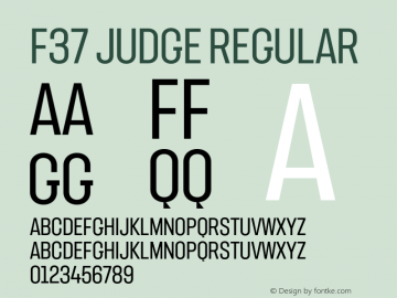 Example font F37 Judge #1