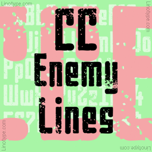 Example font Enemy Lines #1
