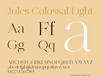 Example font Jules Colossal #1